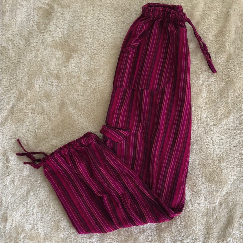 Cargo hippie pants with draw strings